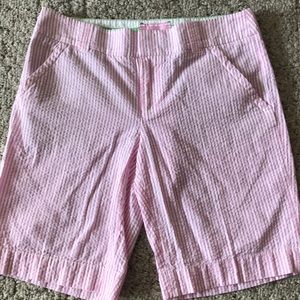 Lilly Pulitzer Pink Stripe Seersucker Bermuda Shorts 4